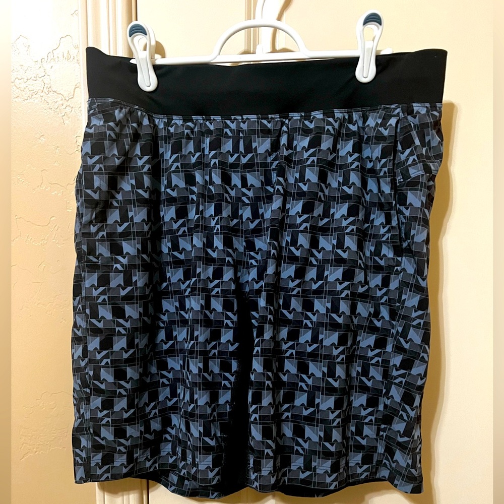 lululemon athletica Black and Blue Athletic Shorts